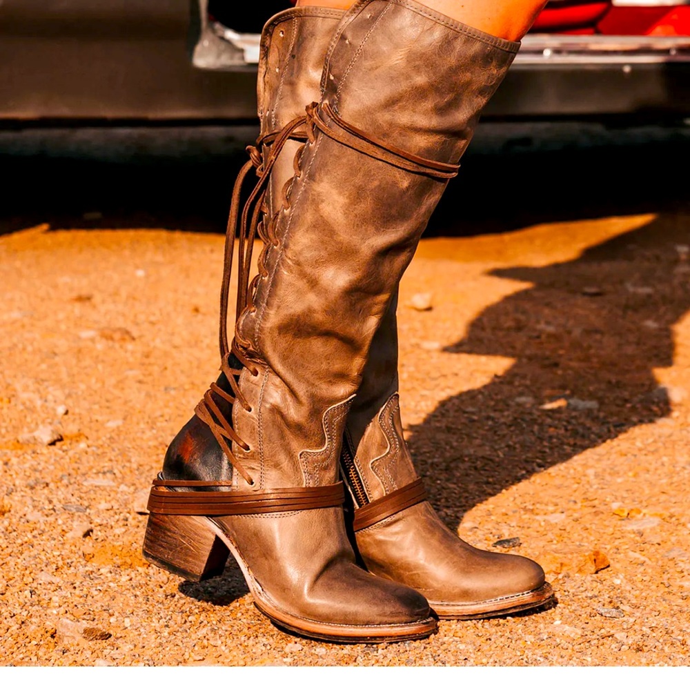 Freebird Coal boots in stone color
